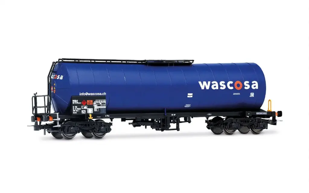 Wagon Citerne Zacens Wascosa – Rivarossi HR6666 – Époque VI – Bleu – HO Wagon Citerne Zacens Wascosa – Rivarossi HR6666 – Époque VI – Bleu – HO